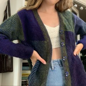 Vintage Handmade Sweater Jacket Slightly Oversized